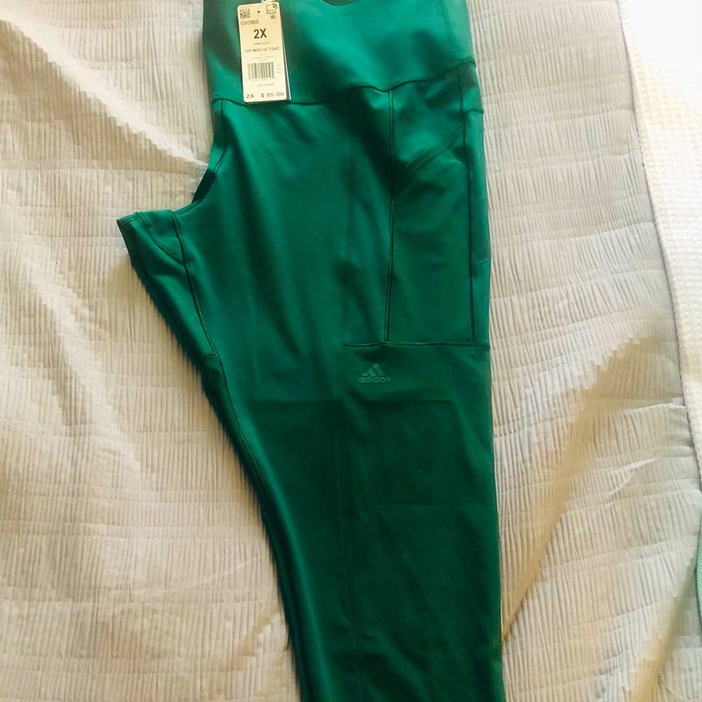 Ivy Park Green Mesh Leggings 2X Plus